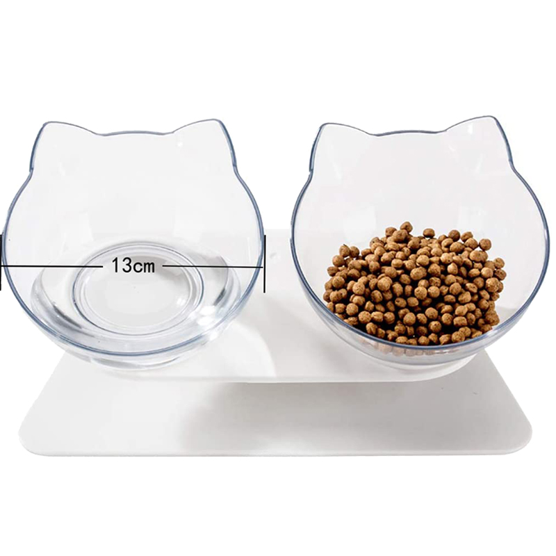 Pet Cat Bowl Dog Food Bowl with Stand Pet Bowl with Inclination Stand Cats Feeder Supplies Puppy Cat Food Bowl with Protection · v2